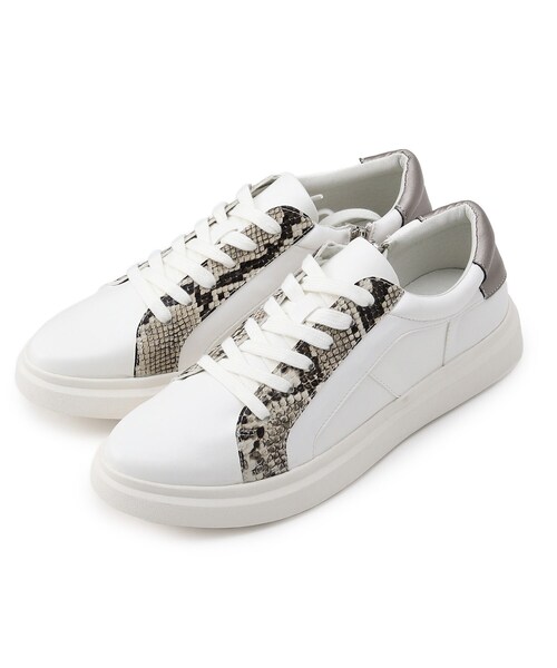 INDIVI(インディヴィ)の「◆【otonaMUSE 1月号掲載商品】バイカラーZIPスニーカー(スニーカー・レディース・ホワイト/ブラック/ブルー・35/45/25)」の12枚目の写真