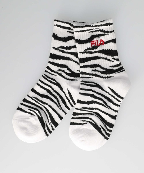 FILA（フィラ）の「【FILA】ゼブラ柄クォーターソックス3点セット（ソックス/靴下・キッズ・ブルー・M/L）」の3枚目の写真