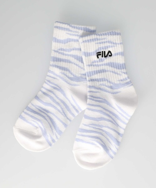 FILA（フィラ）の「【FILA】ゼブラ柄クォーターソックス3点セット（ソックス/靴下・キッズ・ブルー・M/L）」の5枚目の写真