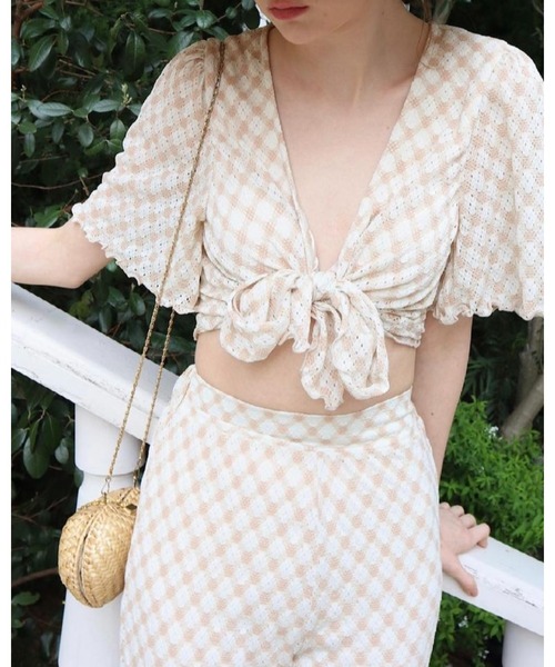 epine（エピヌ）の「piping summer set up（カーディガン/ボレロ・レディース・ベージュ・FREE）」の4枚目の写真