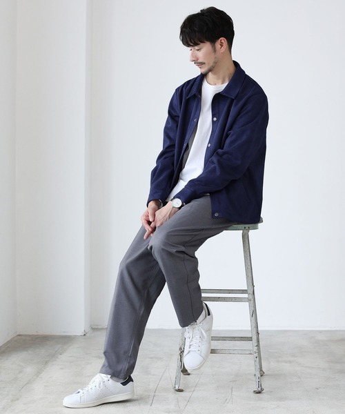 LIL VENDARS(リルヴェンダース)の「ストレッチフェイクスエードコーチジャケット(その他アウター・メンズ・ブラック/ネイビー/グレー/モカ・M/L/XL)」の13枚目の写真