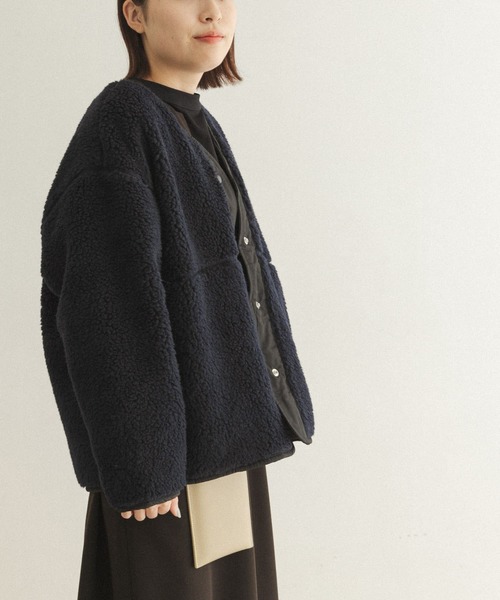 FORK&SPOON(フォークアンドスプーン)の「FORK&SPOON リバーシブルボアVネックブルゾン(ブルゾン・レディース・ホワイト系その他/グリーン系その他/ブルー系その他・ONE)」の19枚目の写真