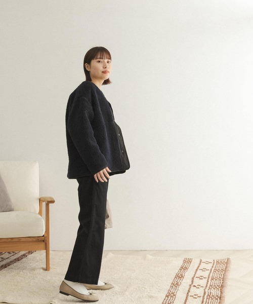 FORK&SPOON(フォークアンドスプーン)の「FORK&SPOON リバーシブルボアVネックブルゾン(ブルゾン・レディース・ホワイト系その他/グリーン系その他/ブルー系その他・ONE)」の22枚目の写真