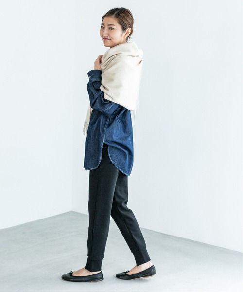 IENA(イエナ)の「ストレッチ裏毛スエットパンツ(スウェットパンツ・レディース・ブラック/チャコールグレー・36/38)」の10枚目の写真
