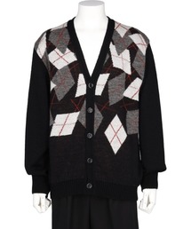 ANREALAGE GRAVITY ARGYLE CARDIGAN