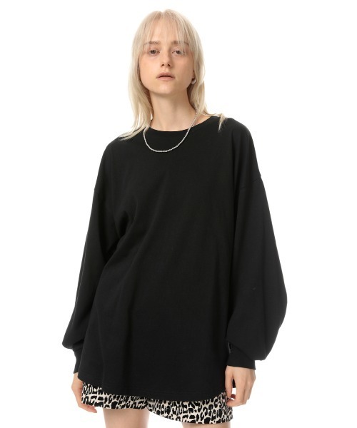 SLY（スライ）の「ROUND HEM CUT TOPS ラウンドヘムカット トップス（Tシャツ/カットソー・レディース・ブラック/オフホワイト/ピンク/ブラック系その他2・FREE）」の3枚目の写真