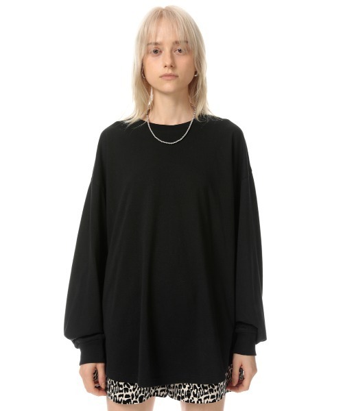 SLY（スライ）の「ROUND HEM CUT TOPS ラウンドヘムカット トップス（Tシャツ/カットソー・レディース・ブラック/オフホワイト/ピンク/ブラック系その他2・FREE）」の5枚目の写真