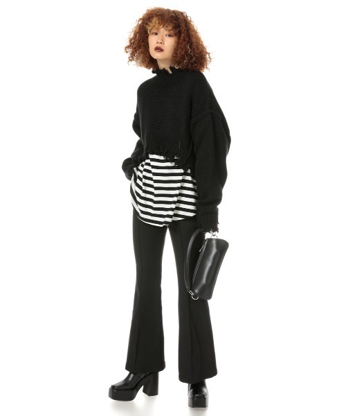 SLY（スライ）の「ROUND HEM CUT TOPS ラウンドヘムカット トップス（Tシャツ/カットソー・レディース・ブラック/オフホワイト/ピンク/ブラック系その他2・FREE）」の15枚目の写真