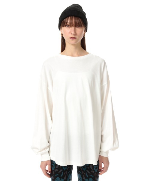 SLY（スライ）の「ROUND HEM CUT TOPS ラウンドヘムカット トップス（Tシャツ/カットソー・レディース・ブラック/オフホワイト/ピンク/ブラック系その他2・FREE）」の11枚目の写真