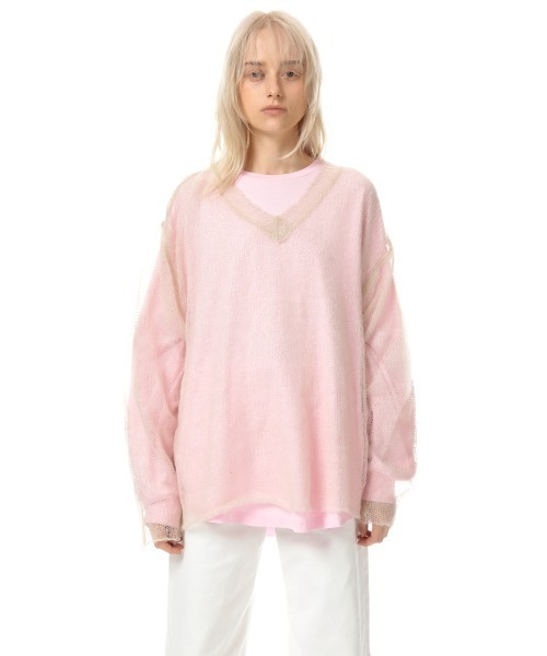 SLY（スライ）の「ROUND HEM CUT TOPS ラウンドヘムカット トップス（Tシャツ/カットソー・レディース・ブラック/オフホワイト/ピンク/ブラック系その他2・FREE）」の6枚目の写真