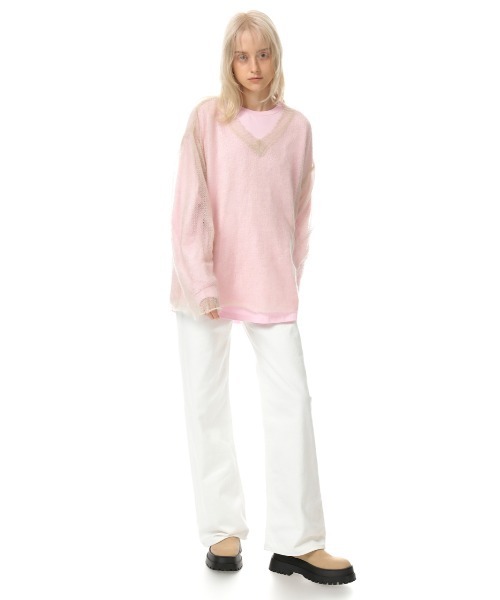 SLY（スライ）の「ROUND HEM CUT TOPS ラウンドヘムカット トップス（Tシャツ/カットソー・レディース・ブラック/オフホワイト/ピンク/ブラック系その他2・FREE）」の22枚目の写真