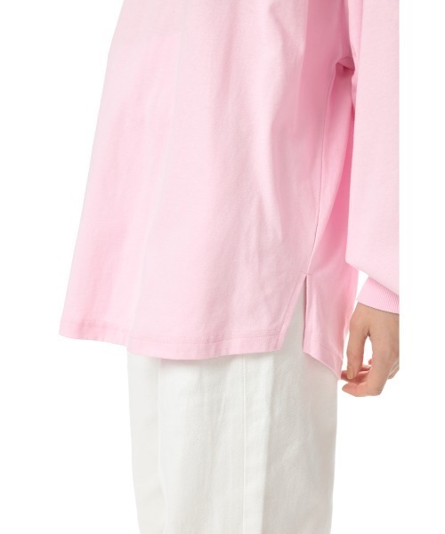 SLY（スライ）の「ROUND HEM CUT TOPS ラウンドヘムカット トップス（Tシャツ/カットソー・レディース・ブラック/オフホワイト/ピンク/ブラック系その他2・FREE）」の7枚目の写真