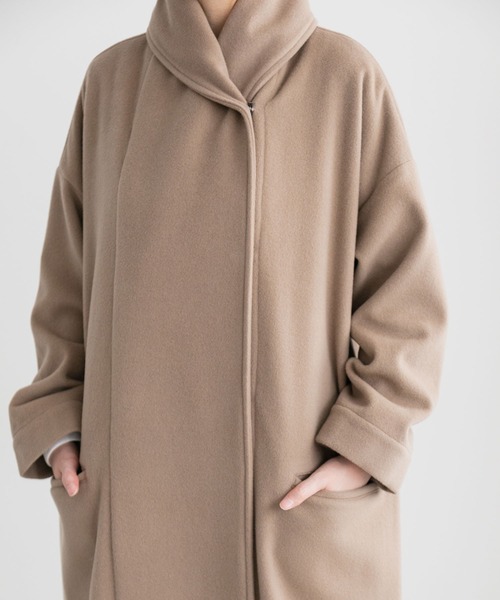 note et silence （ノートエシロンス）の「◇【 AMB100貨 】shawl collar wide coat（その他アウター・レディース・ベージュ・FREE）」の20枚目の写真