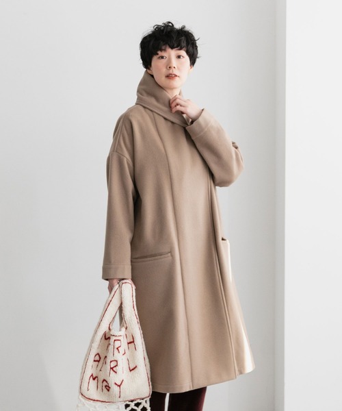 note et silence （ノートエシロンス）の「◇【 AMB100貨 】shawl collar wide coat（その他アウター・レディース・ベージュ・FREE）」の9枚目の写真