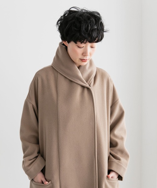 note et silence （ノートエシロンス）の「◇【 AMB100貨 】shawl collar wide coat（その他アウター・レディース・ベージュ・FREE）」の10枚目の写真