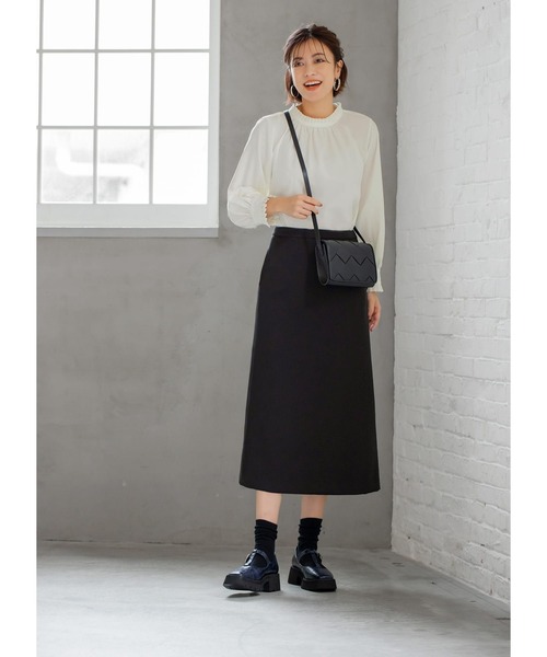 STYLE DELI（スタイルデリ）の「【LUXE】76cm丈ダブルクロスAラインスカート（スカート・レディース・ブラック/ベージュ系その他・SMALL/MEDIUM/X-SMALL）」の12枚目の写真