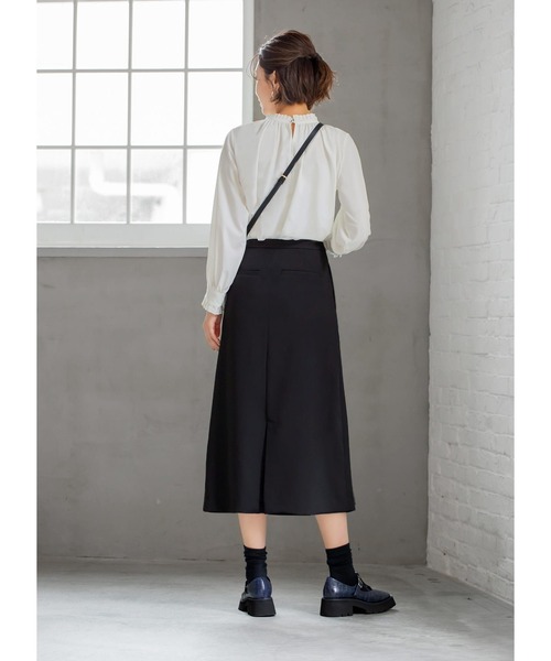 STYLE DELI（スタイルデリ）の「【LUXE】76cm丈ダブルクロスAラインスカート（スカート・レディース・ブラック/ベージュ系その他・SMALL/MEDIUM/X-SMALL）」の9枚目の写真