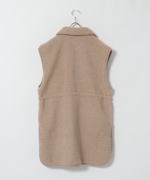 notch.(ノッチ)の「ボアビッグベスト(ダウンベスト・レディース・ベージュ/ブラウン・M)」の16枚目の写真