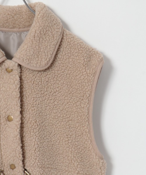 notch.(ノッチ)の「ボアビッグベスト(ダウンベスト・レディース・ベージュ/ブラウン・M)」の14枚目の写真