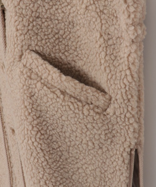 notch.(ノッチ)の「ボアビッグベスト(ダウンベスト・レディース・ベージュ/ブラウン・M)」の12枚目の写真