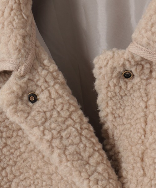 notch.(ノッチ)の「ボアビッグベスト(ダウンベスト・レディース・ベージュ/ブラウン・M)」の10枚目の写真