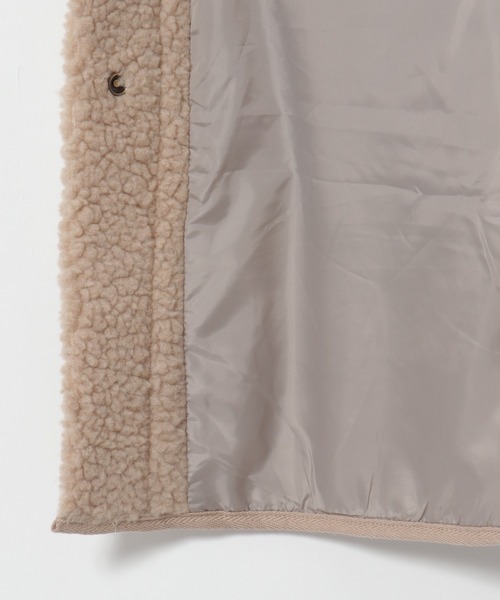 notch.(ノッチ)の「ボアビッグベスト(ダウンベスト・レディース・ベージュ/ブラウン・M)」の9枚目の写真