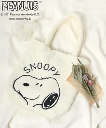 PEANUTS（ピーナッツ）の「PEANUTS◆スヌーピーフェイス刺繍 ボアトートバッグ（トートバッグ・レディース）」