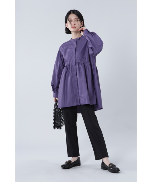 ROSE BUD（ローズバッド）の「Ｏ－ＬＳＨ－２１６０３（チュニック・レディース・ホワイト/ブラック/パープル・FREE）」の10枚目の写真