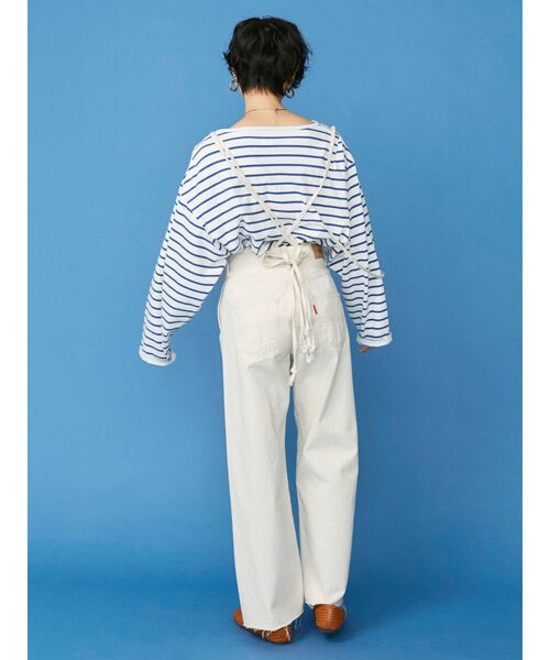 Ungrid（アングリッド）の「ショルダーストラップカットオフデニム（デニムパンツ・レディース・アイボリー/ブルー・24inch/25inch/26inch）」の22枚目の写真