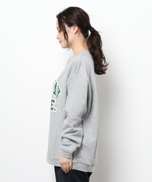 SIDEWAY STANCE（サイドウェイスタンス）の「【SIDEWAY STANCE】カレッジロゴ オーバーサイズ スウェット トレーナー（スウェット・メンズ・オフホワイト/ブラック/ブルーグレー/杢グレー/カーキ・MEDIUM/X-LARGE/LARGE）」の16枚目の写真