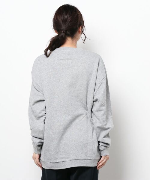 SIDEWAY STANCE（サイドウェイスタンス）の「【SIDEWAY STANCE】カレッジロゴ オーバーサイズ スウェット トレーナー（スウェット・メンズ・オフホワイト/ブラック/ブルーグレー/杢グレー/カーキ・MEDIUM/X-LARGE/LARGE）」の17枚目の写真