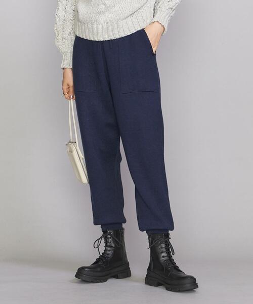 BEAUTY&YOUTH UNITED ARROWS（ビューティーアンドユースユナイテッドアローズ）の「BY スムースニット パンツ -ウォッシャブル-（その他パンツ・レディース・ネイビー/グレー・FREE）」の4枚目の写真