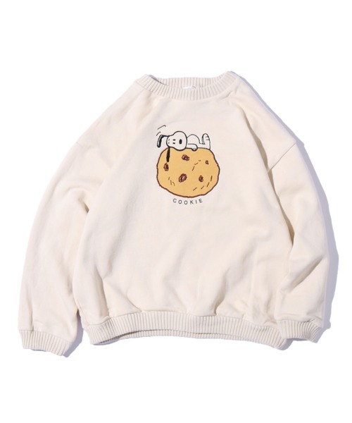 F.O.KIDS(エフオーキッズ)の「F.O.KIDS/エフオーキッズ PEANUTSコラボ FOOD3柄トレーナー プリントスウェット 裏起毛(スウェット・キッズ・ブラウン/ブルー/キナリ・140/120)」の11枚目の写真