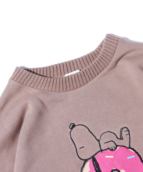 F.O.KIDS(エフオーキッズ)の「F.O.KIDS/エフオーキッズ PEANUTSコラボ FOOD3柄トレーナー プリントスウェット 裏起毛(スウェット・キッズ・ブラウン/ブルー/キナリ・140/120)」の4枚目の写真
