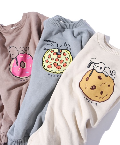 F.O.KIDS(エフオーキッズ)の「F.O.KIDS/エフオーキッズ PEANUTSコラボ FOOD3柄トレーナー プリントスウェット 裏起毛(スウェット・キッズ・ブラウン/ブルー/キナリ・140/120)」の10枚目の写真