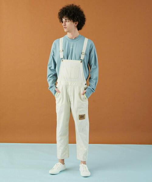 FRAPBOIS(フラボア)の「ムーブカラー サロペット(サロペット/オーバーオール・レディース・オリーブ/ピンク/クリーム・1/2/3)」の8枚目の写真