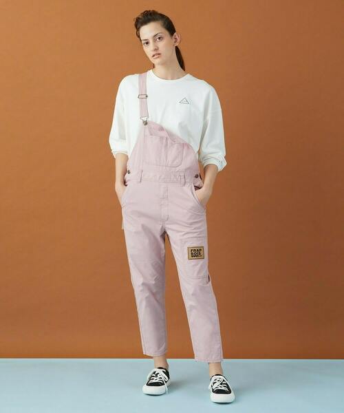 FRAPBOIS(フラボア)の「ムーブカラー サロペット(サロペット/オーバーオール・レディース・オリーブ/ピンク/クリーム・1/2/3)」の15枚目の写真