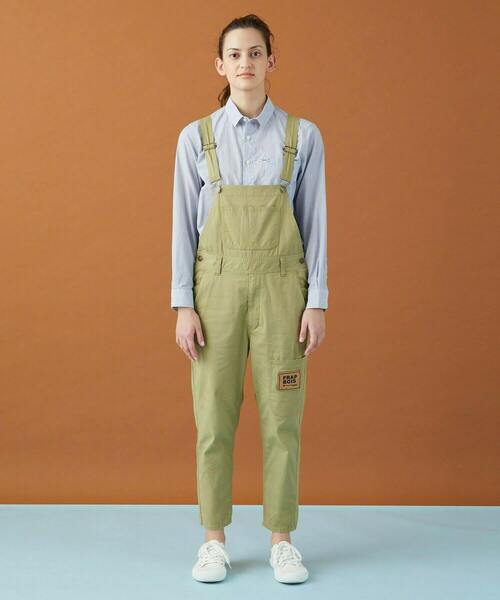 FRAPBOIS(フラボア)の「ムーブカラー サロペット(サロペット/オーバーオール・レディース・オリーブ/ピンク/クリーム・1/2/3)」の22枚目の写真