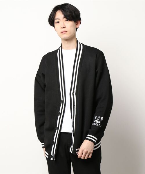 ＪＵＧＬＡＮＳ（ユグランス）の「RINGS　ラインリブカーディガン（カーディガン/ボレロ・メンズ・ブルー/ブラック/グリーン/ホワイト・L/M）」の3枚目の写真