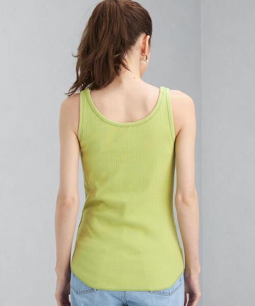green label relaxing(グリーンレーベルリラクシング)の「ランダム リブ タンクトップ(タンクトップ・レディース・ホワイト/ブラック/ライム/モカ・FREE)」の7枚目の写真