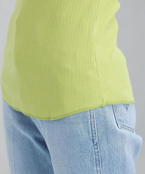 green label relaxing(グリーンレーベルリラクシング)の「ランダム リブ タンクトップ(タンクトップ・レディース・ホワイト/ブラック/ライム/モカ・FREE)」の10枚目の写真