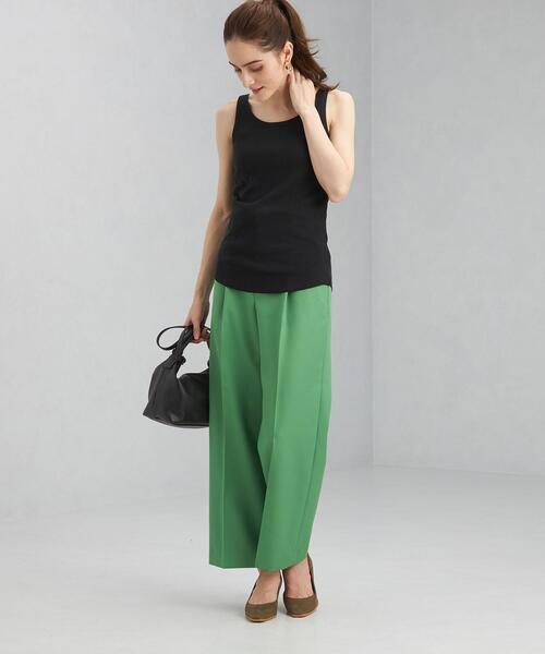 green label relaxing(グリーンレーベルリラクシング)の「ランダム リブ タンクトップ(タンクトップ・レディース・ホワイト/ブラック/ライム/モカ・FREE)」の14枚目の写真