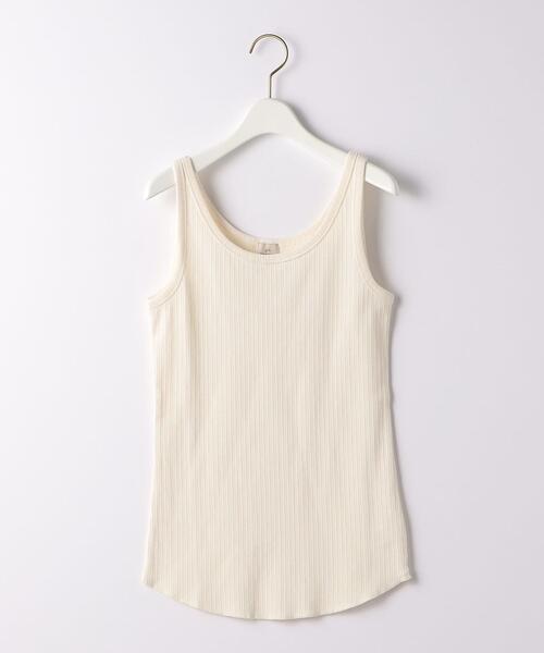 green label relaxing(グリーンレーベルリラクシング)の「ランダム リブ タンクトップ(タンクトップ・レディース・ホワイト/ブラック/ライム/モカ・FREE)」の17枚目の写真
