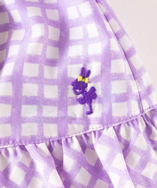 KP(ケーピー)の「シフォン小花プリントとチェックプリントのリバーシブルスカート(100-130cm)(スカート・キッズ・パープル/ピンク・110cm/100cm/120cm/130cm)」の12枚目の写真