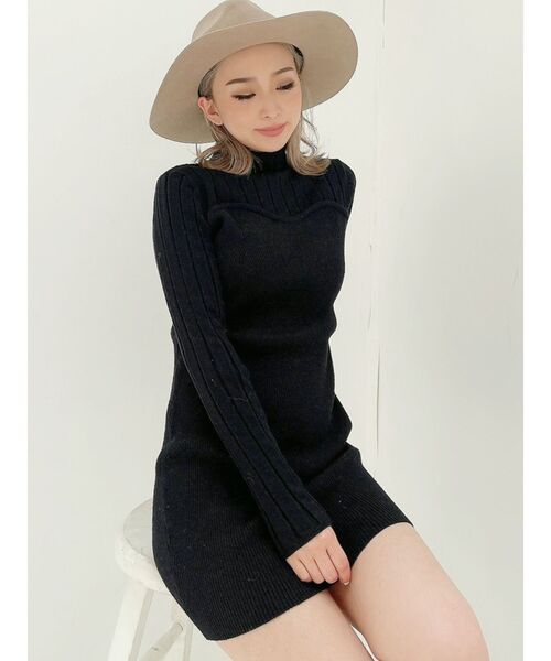 GYDA（ジェイダ）の「ベアデザインニットタイトワンピース（ワンピース・レディース・ベージュ/ブラック/オリーブ・FREE）」の15枚目の写真