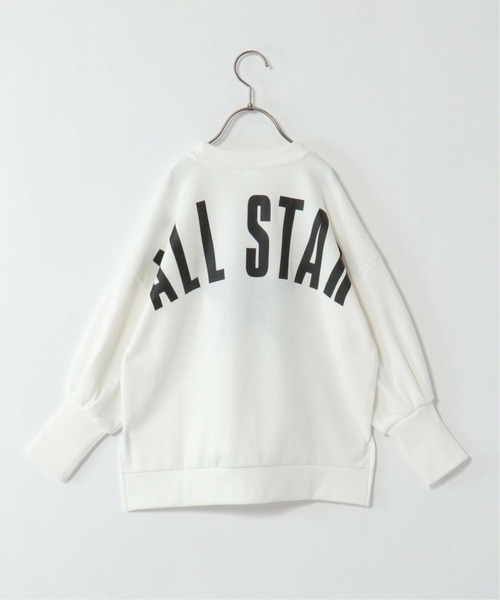 CONVERSE ALL STAR(コンバースオールスター)の「【キッズ】CONVERSE コンバース 裏毛ロングリブトレーナー(130~160cm)(スウェット・キッズ・ホワイト/ブラック・130/140/150/160)」の5枚目の写真