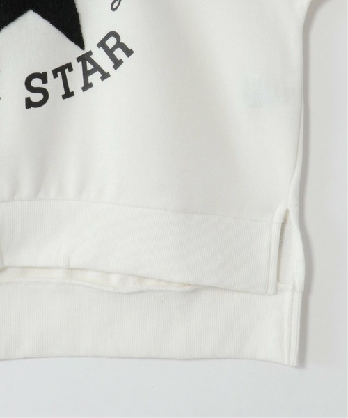 CONVERSE ALL STAR(コンバースオールスター)の「【キッズ】CONVERSE コンバース 裏毛ロングリブトレーナー(130~160cm)(スウェット・キッズ・ホワイト/ブラック・130/140/150/160)」の8枚目の写真