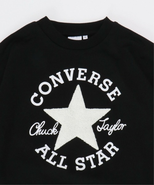CONVERSE ALL STAR(コンバースオールスター)の「【キッズ】CONVERSE コンバース 裏毛ロングリブトレーナー(130~160cm)(スウェット・キッズ・ホワイト/ブラック・130/140/150/160)」の15枚目の写真