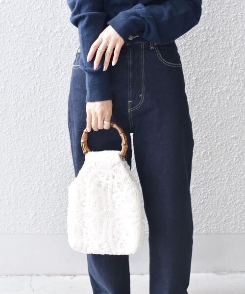 CATERINA BERTINI（カテリーナベルティーニ）の「Caterina Bertini:レースバッグ◆（ハンドバッグ・レディース・オフホワイト・ONE SIZE）」の9枚目の写真