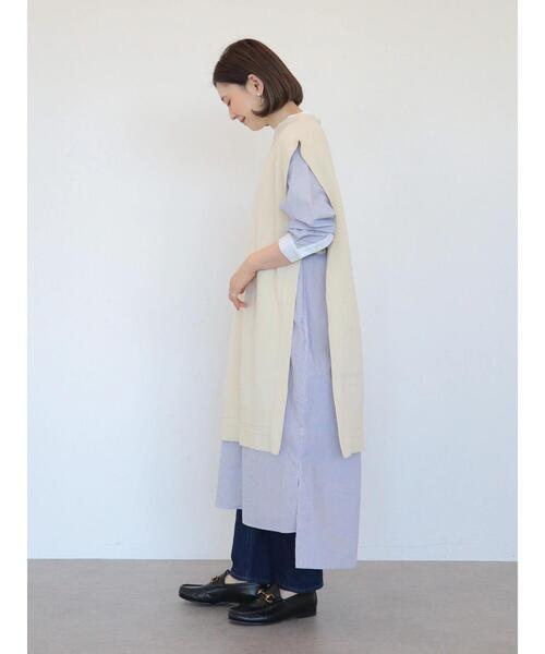 AMERICAN HOLIC（アメリカンホリック）の「バックボタンロングニットベスト（ベスト・レディース・ブラック/アイボリー・FREE）」の7枚目の写真